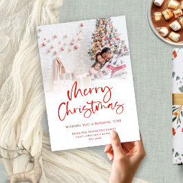 Modern Family Photo Overlay Red God jul Julkort