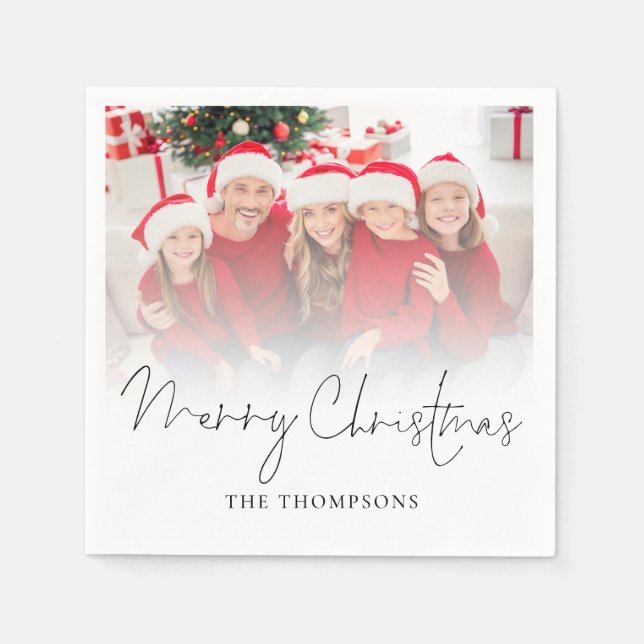 Modern Family Photo Overlay Script God jul Pappersservett (Framsidan)