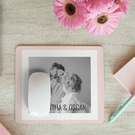Modern Family Photo Pastel Rosa Simple Gift Musmatta