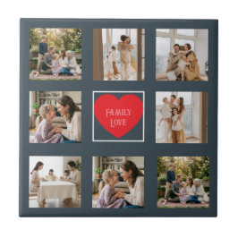 Modern Family Photo Personalized  Kakelplatta