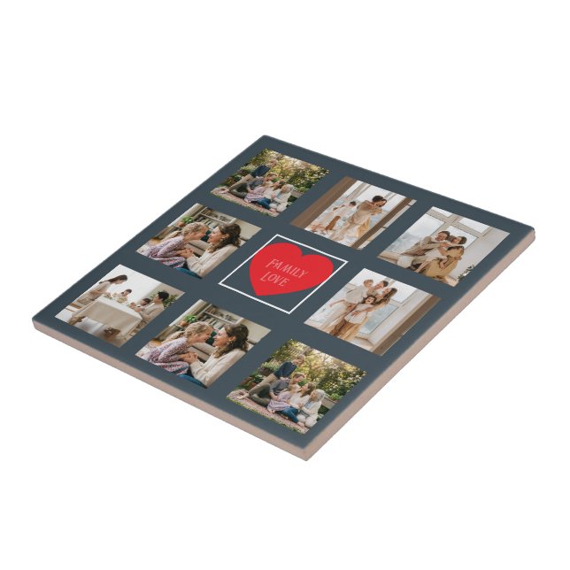 Modern Family Photo Personalized  Kakelplatta (Sidan)