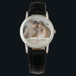 Modern Family Photo & Personlig Namn Gift Armbandsur<br><div class="desc">Modern Family Photo & Personlig Namn Gift</div>