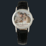 Modern Family Photo & Personlig Namn Gift Armbandsur<br><div class="desc">Modern Family Photo & Personlig Namn Gift</div>