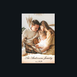 Modern Family Photo & Personlig Namn Gift Canvastryck<br><div class="desc">Modern Family Photo & Personlig Namn Gift</div>