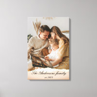 Modern Family Photo & Personlig Namn Gift