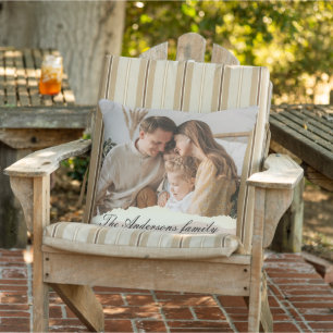 Modern Family Photo & Personlig Namn Gift Kudde