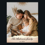Modern Family Photo & Personlig Namn Gift Poster<br><div class="desc">Modern Family Photo & Personlig Namn Gift</div>