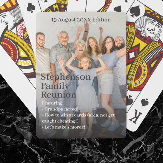 Modern Family Reunion Photo Magazine Cover Casinokort
