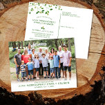 Modern Family Reunion Photo Träd-inbjudan Vykort<br><div class="desc">Budgetvänliga vykortsinbjudningar för en familjeåterförening eller en familjesammansamlingshändelse med ett foto- och grönt träd-format. All text kan redigeras om du vill ändra den i enlighet med din typ av händelse. ASSISTANS: Om du vill ha hjälp med designändringar eller anpassning, ändra storlek på färg, flytta designen till en annan produkt eller...</div>