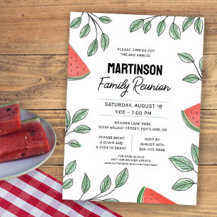 Modern Family Reunion, sommaren Träd Watermelon Inbjudningar