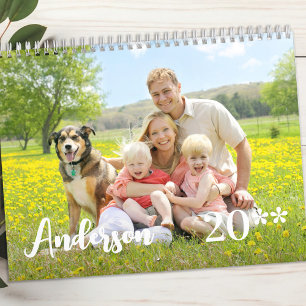 Modern Family Simple Personlig Photos 2026 Kalender
