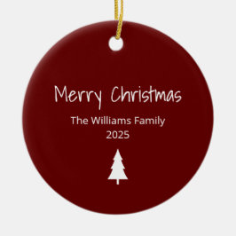Modern Family Simple Red Julgran Julgransprydnad Keramik