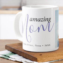 Modern fantastisk mammas foto jumbo mugg