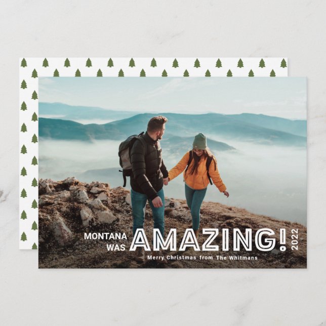 Modern Fantastisk Travel Fullt Bleed Photo Jul Julkort (Fram/baksida)