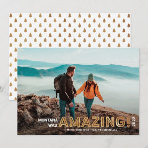 Modern Fantastisk Travel Guld-fotopul Julkort