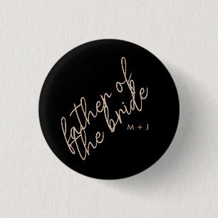Modern Far i Bride Beige + Black Script Knapp