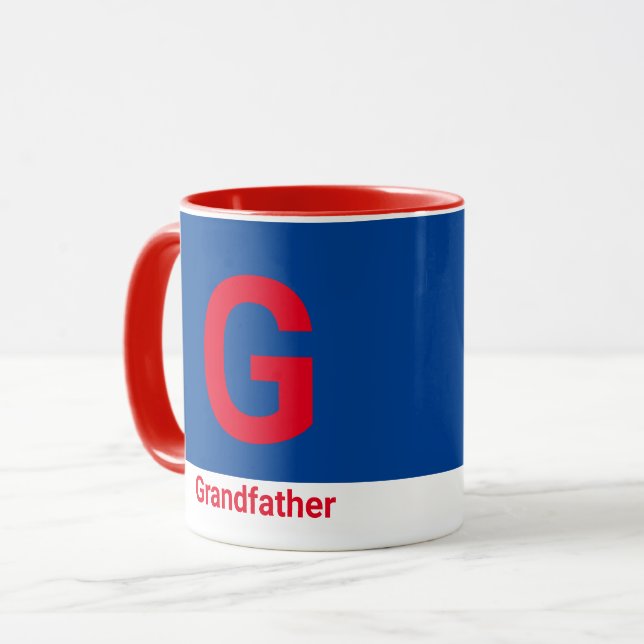 Modern farfar brevbord kaffemug mugg (Framsida vänster)