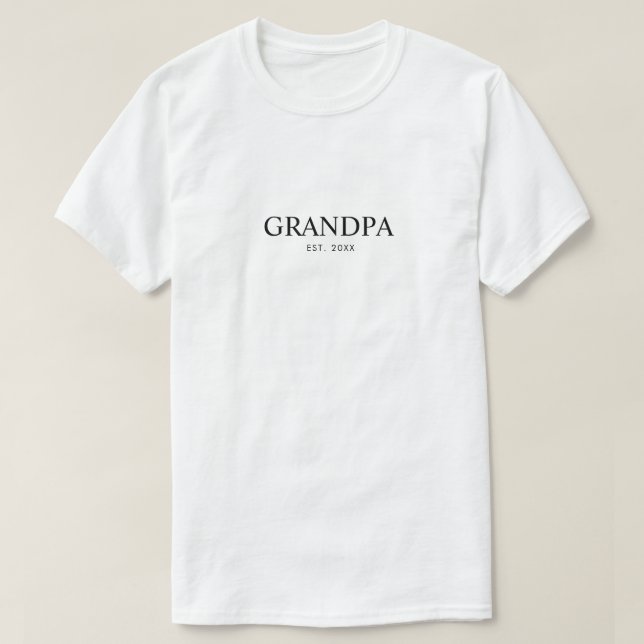 Modern Farfar Est År T Shirt (Design framsida)
