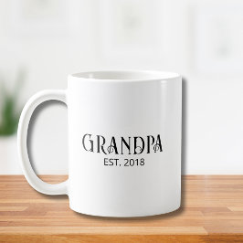 Modern Farfar Etablerade Svart Skrift Kaffemugg