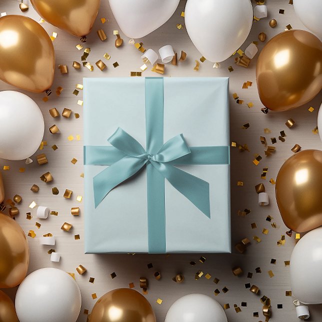 Modern Färg - Aqua Pastel Wrapping Papper Roll Presentpapper (Skapare uppladdad)