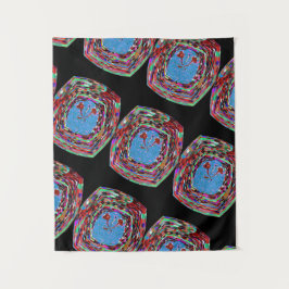 MODERN FÄRG BLACK ROSA ROS TAPESTRY
