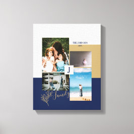 Modern Färg block Family Photo Collage Canvas Pri