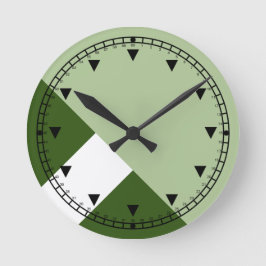 Modern Färg Block Geo 1 Rund Klocka
