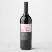 Modern Färg-blocket målade Rosa Peony-Blommigten