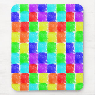 Modern Färg Blocks Abstrakt Mönster Musmatta