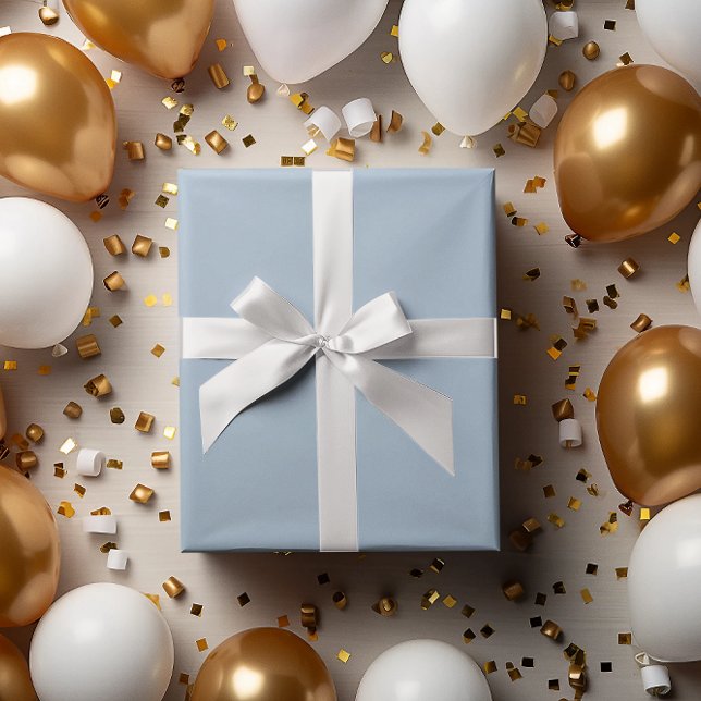 Modern Färg Breezy Baby blue Wrapping Papper Roll Presentpapper (Skapare uppladdad)