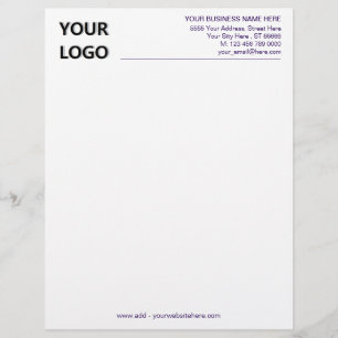 Modern Färg Business Office Letterhead med Logoty Brevhuvud