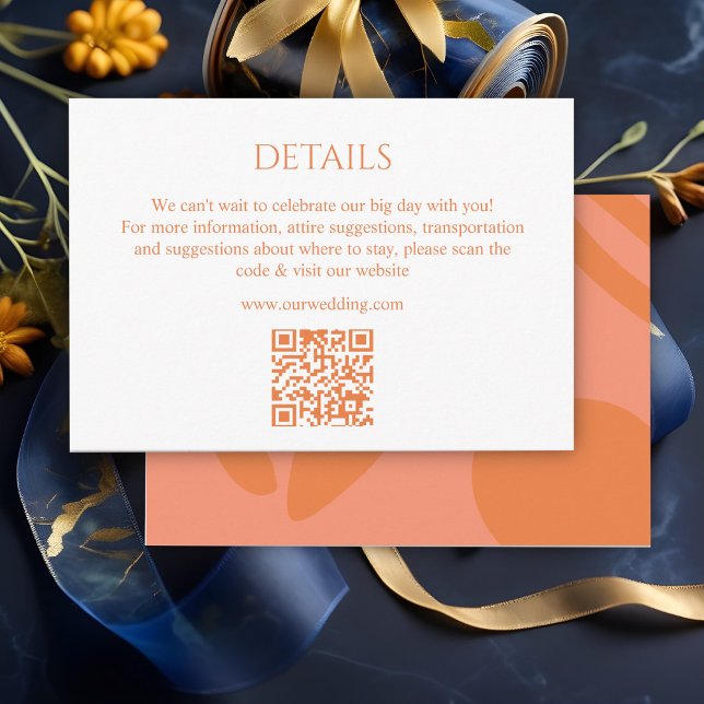 Modern Färg Collage, Bröllop Detaljer Tilläggskort (Skapare uppladdad)