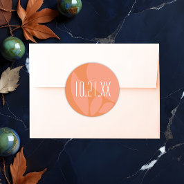 Modern Färg Collage Bröllop Runt Klistermärke