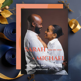 Modern Färg Collage Spara Datumet