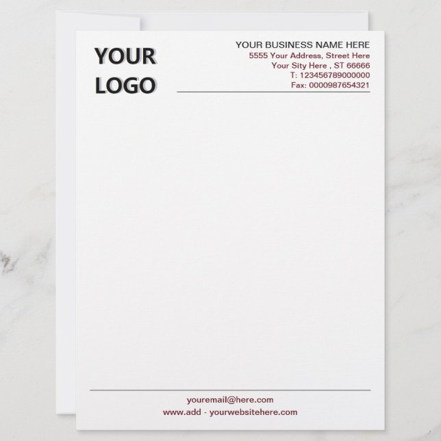 Modern Färg-design-guide med din Logotyp Brevhuvud (Framsida)