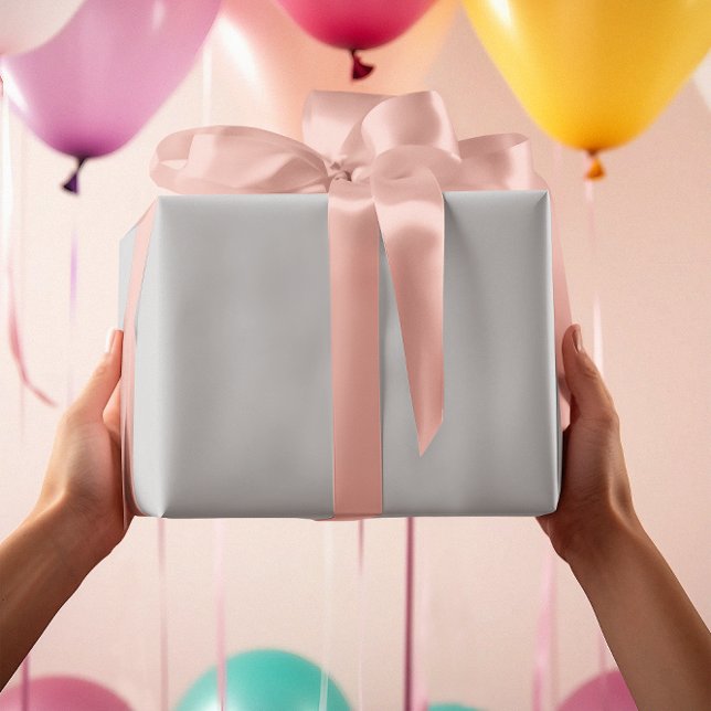 Modern Färg - enkel Grått Wrapping Papper Roll Presentpapper (Skapare uppladdad)