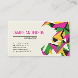 Modern Färg Geometry Abstrakt Professionell Visitkort