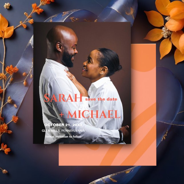 Modern Färg-kollage-budget Spara datum Flygblad (Skapare uppladdad)