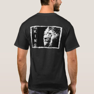 Modern Färg-mall för lejon Elegant med huvud T Shirt