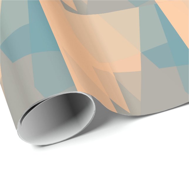 Modern Färg Mosaic Geometric Mönster #11 Presentpapper (Rullad Hörn)