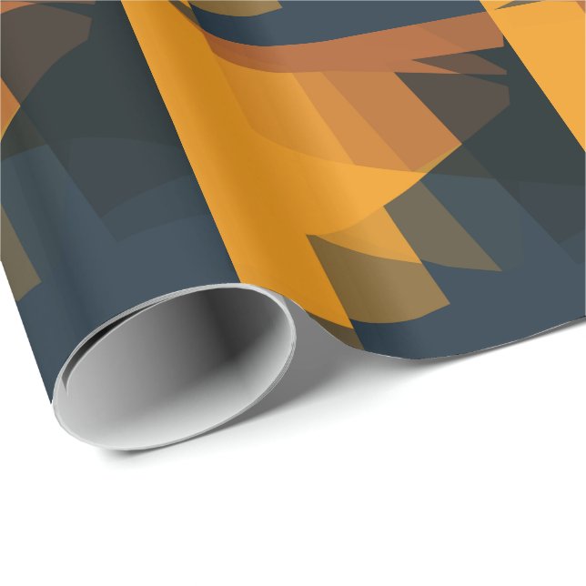 Modern Färg Mosaic Geometric Mönster #19 Presentpapper (Rullad Hörn)