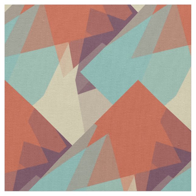 Modern Färg Mosaic Geometric Mönster #7 Tyg (Närbild)