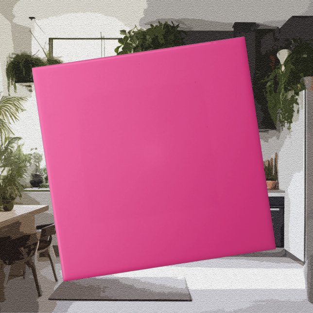 Modern Färg - Neon Rosa Lila Ceramic Tile Kakelplatta (Skapare uppladdad)