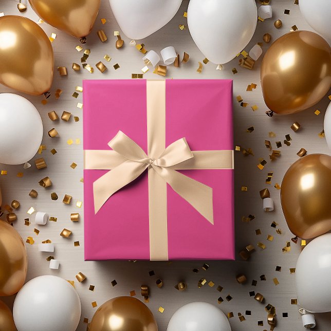 Modern Färg Neon Rosa Lila Wrapping Papper Roll Presentpapper (Skapare uppladdad)