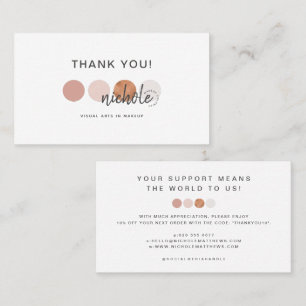 Modern Färg Palette Makeup Artist Rate Card Visitkort