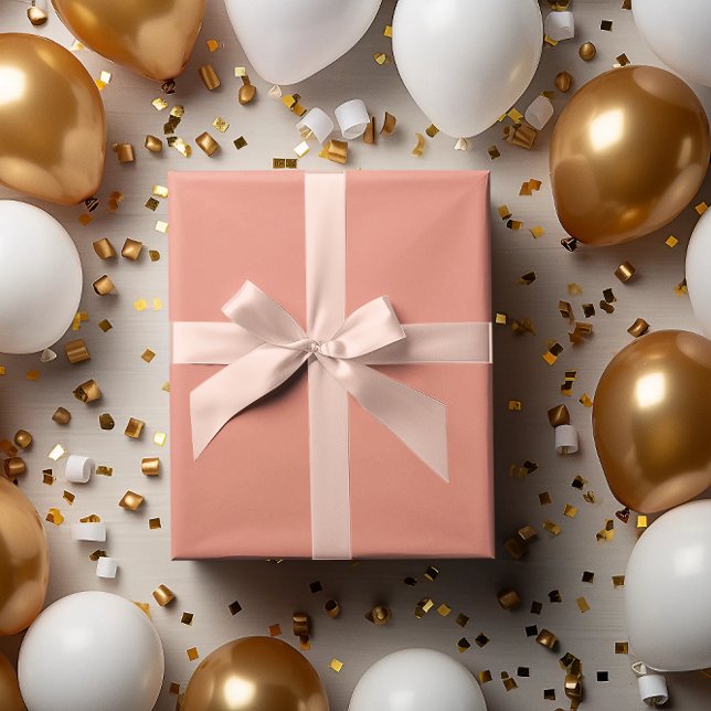 Modern Färg - Pappra rullar för mjuk persikofärgni Presentpapper (Skapare uppladdad)