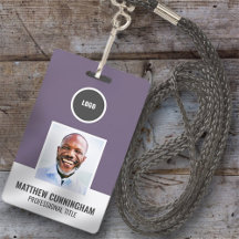 Modern Färg Round Logotyp Employee Namn Barcode