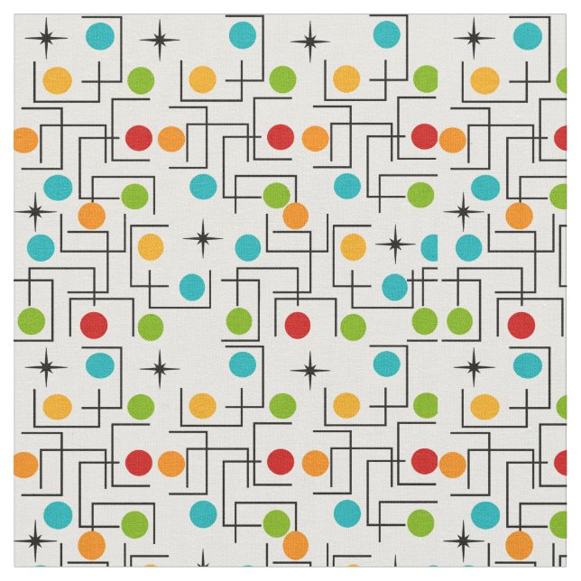 Modern Färg-rutnät i mitten av århundradet Tyg (Närbild)