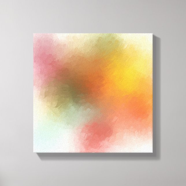Modern färgad Abstrakt Art Red Gult Blue Canvastryck (Framsida)