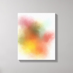Modern färgad Abstrakt Art Trendig Red Rosa Blue Canvastryck